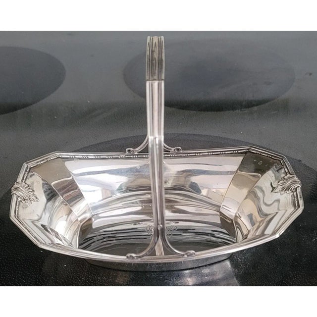 Metal Brand-Chatillon Sterling Silver Handled Basket 5350 For Sale - Image 7 of 7