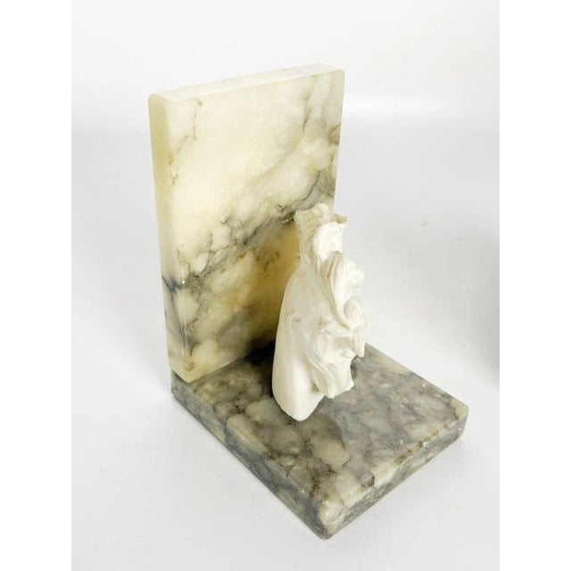 Marble Bookends with Stucco Fish Decoration, France, 1970s, Set of 2 For Sale - Image 6 of 15
