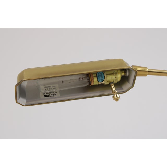 1980s Mid-Century Modern Adjustable Brass Floor Lamp For Sale - Image 4 of 13