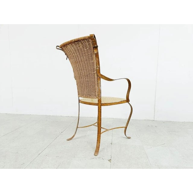 Mid-Century Modern Vintage Italian Armchair in Faux Leather, 1960s For Sale - Image 3 of 10