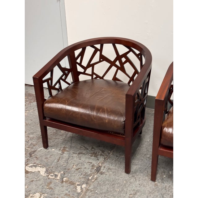 Crate & Barrel Ankara Lounge Chairs, Pair For Sale In San Francisco - Image 6 of 15