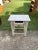 Small Hungarian White Side Table, original condition!