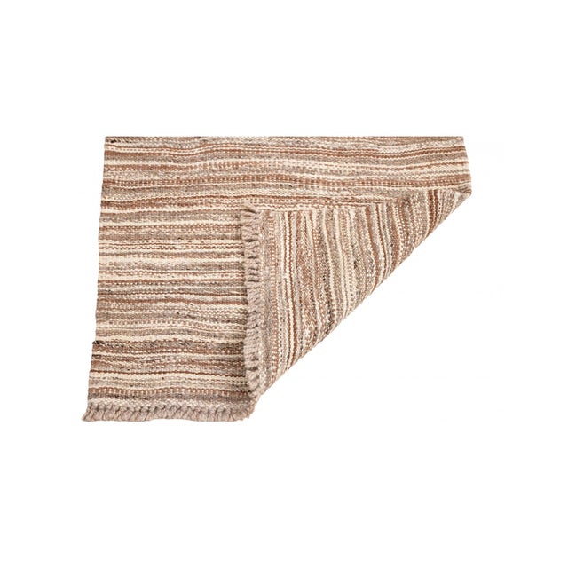 Mid-Century Modern Natural Mini Wool Kilim Rug - 2`0″ X 3`6″ For Sale - Image 3 of 3