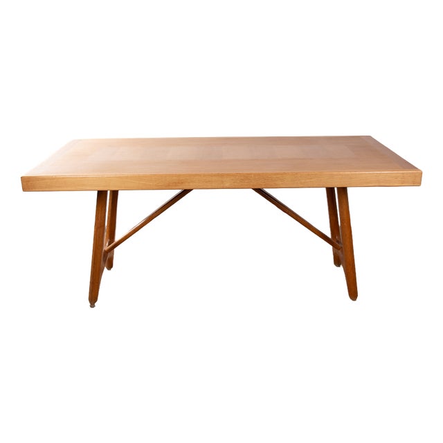 Large Extendable Oak Dining Table by Guillerme and Chambron for Votre Maison, 1960 For Sale