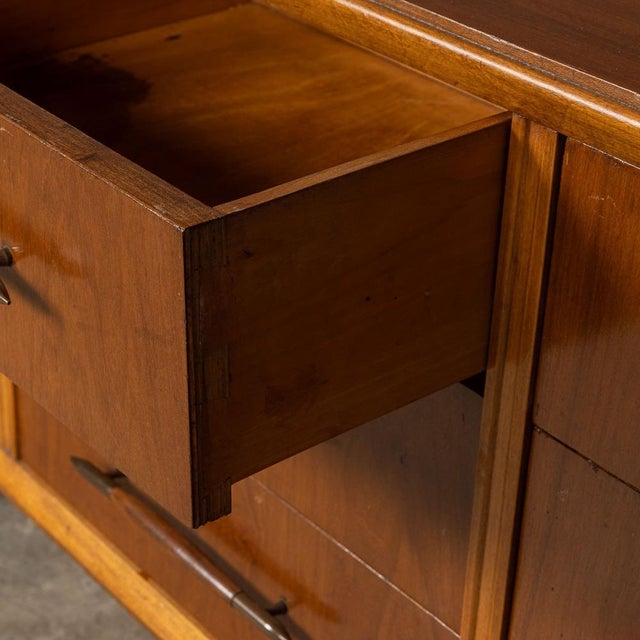 Italian Credenza with Brass Handles, 1950s For Sale - Image 12 of 13