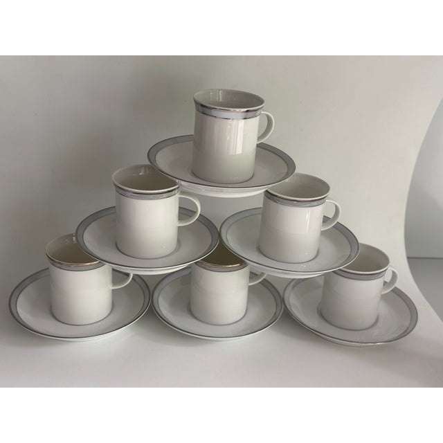 1980s Berlin Friedrichstraße Coffee Cup and Saucer by Hans-Theodor Baumann for Rosenthal Germany, 1980, Set of 12 For Sale - Image 5 of 5