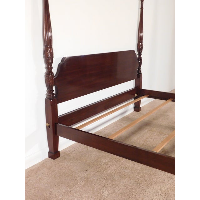 Ethan Allen Georgian Court King Kingsize Dark Cherry #225 Finish Poster Bed#2 For Sale - Image 12 of 17