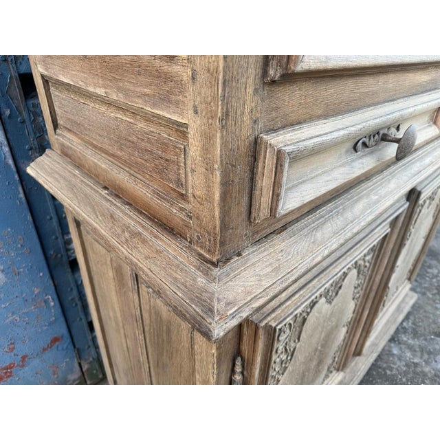 Antique French Normandy Oak Larder Cupboard, 1780 For Sale - Image 14 of 18