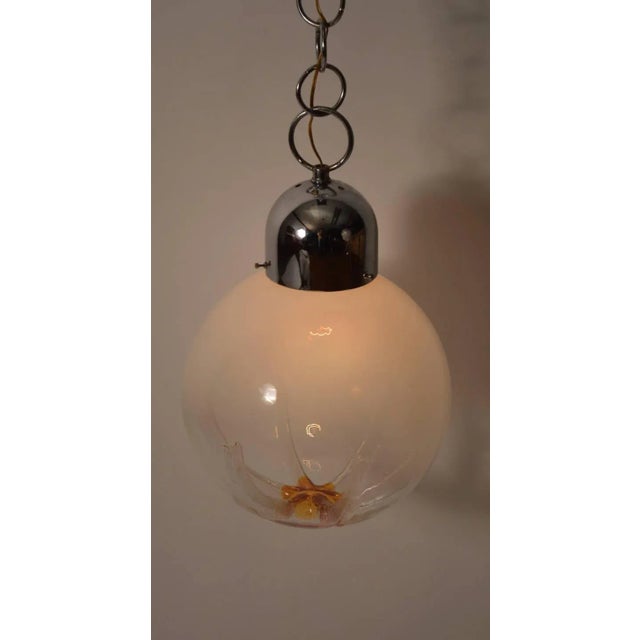 1960s Hanging Ball Fixture by Mazzega For Sale - Image 5 of 9