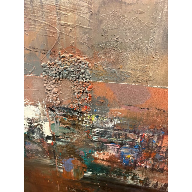 This striking mixed‑media abstract by Weiliang Zhao brings depth, movement, and contemporary sophistication to any...
