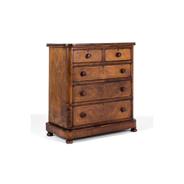 A good mahogany rectangular chest of drawers of large stature with two short over three long smooth running drawers. Each...