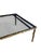 Brown Mid-Century Hollywood Regency Faux Bamboo Coffee Table with Bronze Base, 1950 For Sale - Image 8 of 11