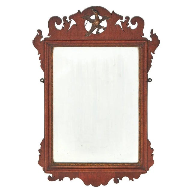 Antique Mahogany Wall Mirror For Sale - Image 6 of 6