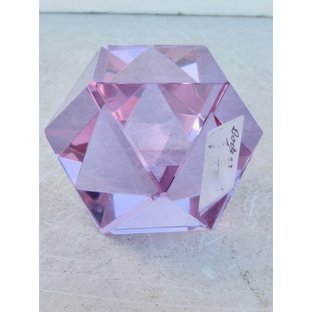 Dodecahedron Amethyst Crystal Paperweight For Sale In New York - Image 6 of 6
