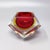 1960s Gorgeous red and yellow ashtray or catch-all by Flavio Poli for Seguso in Murano sommerso Glass. Made in Italy It...