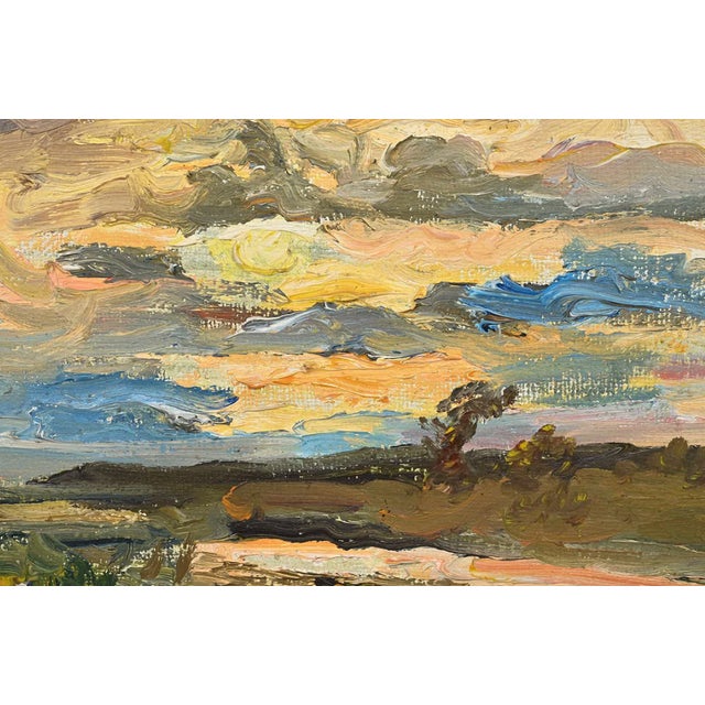 Impressionist 1930s Signed Oil on Canvas | Scandinavian Landscape For Sale - Image 3 of 4