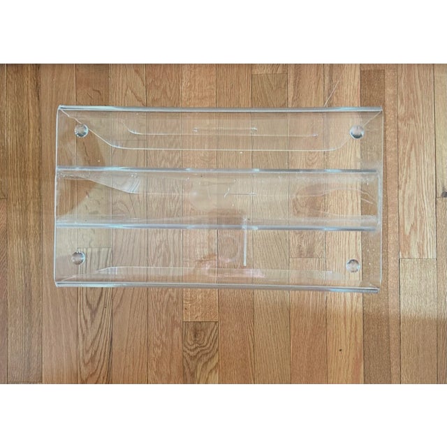 Vintage Mid Century Modern Lucite Magazine Rack For Sale - Image 10 of 10