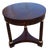 21st Century French Empire Plum Mahogany Round Table. For Sale