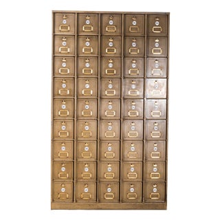 Vintage French Industrial Metal Cabinet, 1920s For Sale