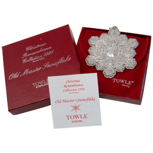 1991 Towle Sterling Old Master Snowflake Ornament