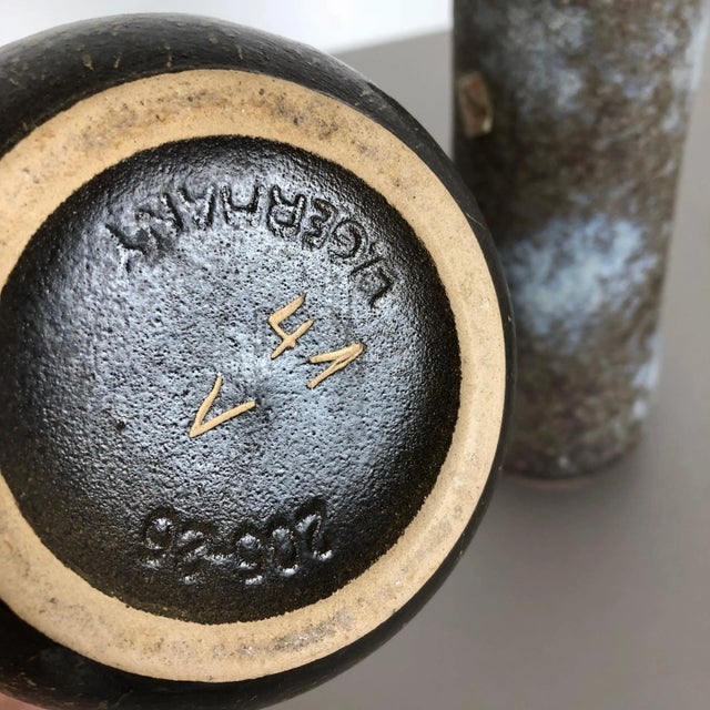 Pottery Fat Lava 206-26 Vases by Scheurich, Germany, 1970s, Set of 2 For Sale - Image 13 of 16