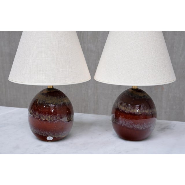 Ceramic Oval Table Lamps by Kent Eriksson for Designhuset, Sweden, 1970s, Set of 2 For Sale - Image 10 of 12