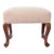 Vintage Queen Anne Style Upholstered Footstool For Sale