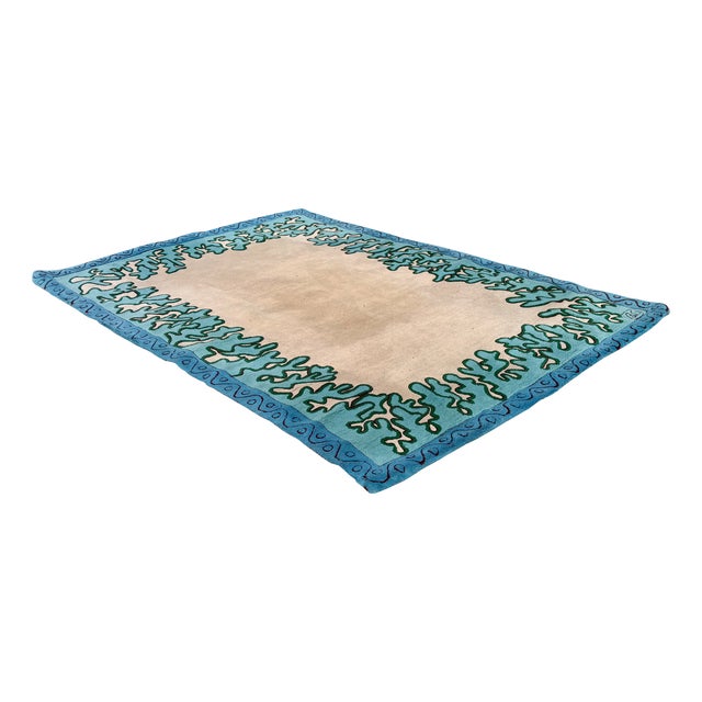Hand-Knotted Wool Rug by Elizabeth Garouste and Mattia Bonetti, 1980s For Sale