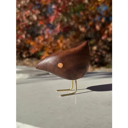 Not Yet Made - Made To Order Contemporary Danish Wood Happy Bird Jacob Hermann Style Brunette For Sale - Image 5 of 11