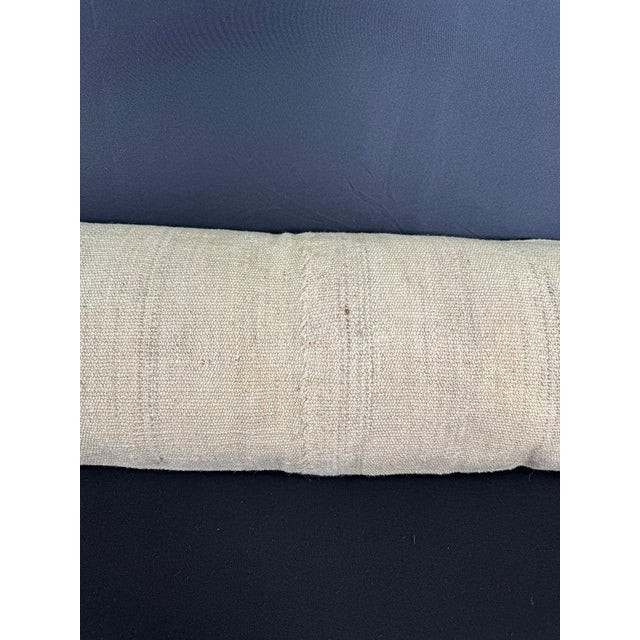 Contemporary Turkish Hemp Pillow Cushion Natural Beige Cushion Cover 12x46 For Sale - Image 3 of 4