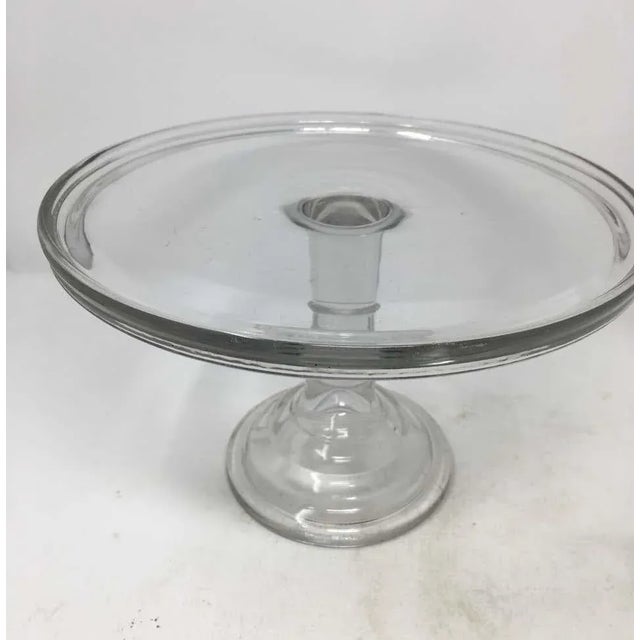 American Antique Pedestal Glass Cake Patisserie Stand For Sale - Image 3 of 10