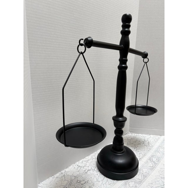 Farmhouse Large Vintage Metal Scale Decor Object For Sale - Image 3 of 6