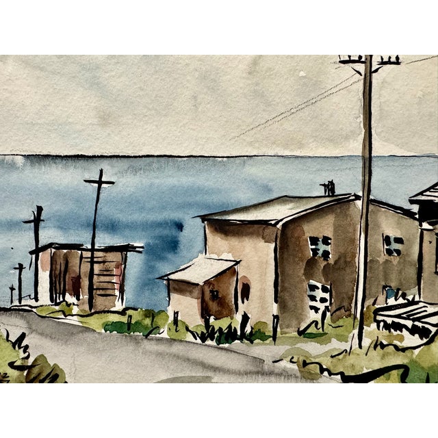 Original watercolor on paper by Henry Emil Salloch, also known as Heinz Emil Salloch, the German-born American artist and...