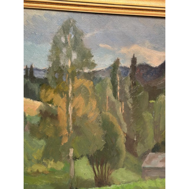 Olof Larsson, Lush Landscape, 1960s, Oil on Panel, Framed, Framed For Sale - Image 17 of 18