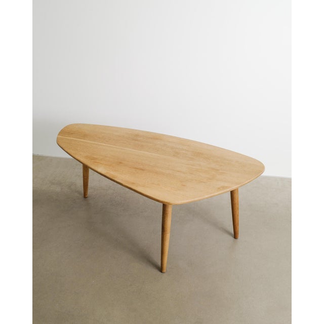 Wood Danish Sculptural Free-Form Wooden Oak Coffee Table, 1960s For Sale - Image 7 of 7