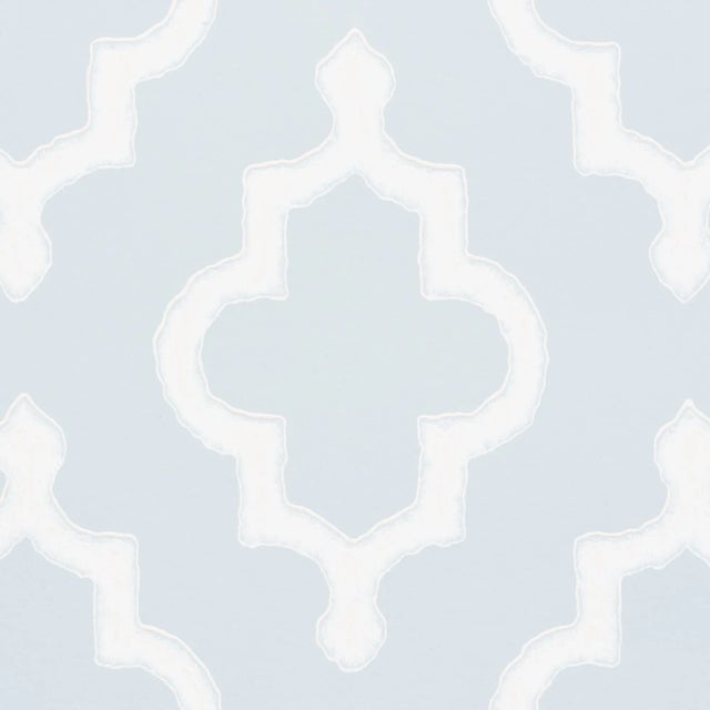 Contemporary Schumacher x Veere Greeney Jake Wallpaper in Orpington Blue For Sale - Image 3 of 4