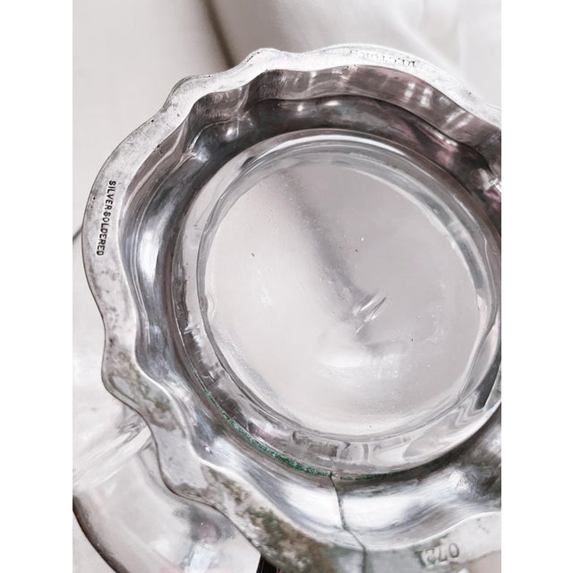 Antique Silver Plate & Glass Water Pitcher From Rectors Lobster Palace Nyc For Sale - Image 11 of 11