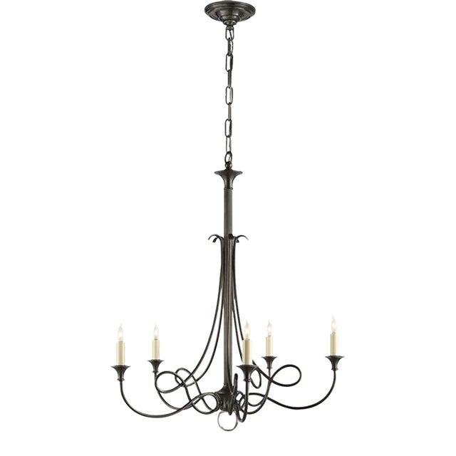 Eric Cohler for Visual Comfort Signature Twist Chandelier in Bronze For Sale