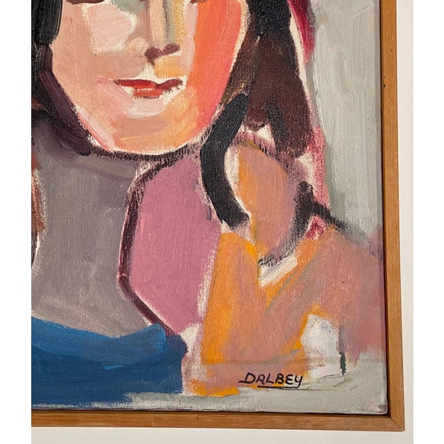 1990 Impressionist Style Portrait - Oil on Canvas by Hannah Dalbey #1 - For Sale - Image 4 of 7