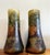 Tinted Glass Roller Vases with Lakeside Landscape and Fishermen after Legras, 1890s, Set of 2 For Sale - Image 6 of 7