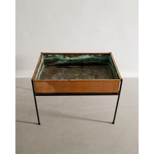Swedish Mid-Century Rectangular Copper Iron Planter by Hans-Agne Jakobsson, 1950s For Sale - Image 4 of 5