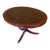 Vintage Drexel Chippendale Mahogany Pedestal Dining Table With Burlwood Veneer Top For Sale