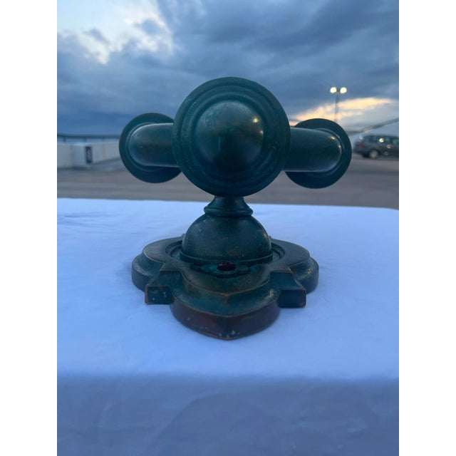 American Empire Trident Castle Sconces in Patinated Bronze - a Pair For Sale - Image 10 of 13