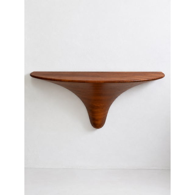 Wood Sculptural Wall-Mounted Console by Marc Van Rampelberg for Rampel Designs, Kenya, 1990s For Sale - Image 7 of 7
