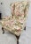 1980s Ethan Allen Georgian Court Custom Floral Fabric Wing Chair Queen Ann Lounge For Sale In Philadelphia - Image 6 of 12