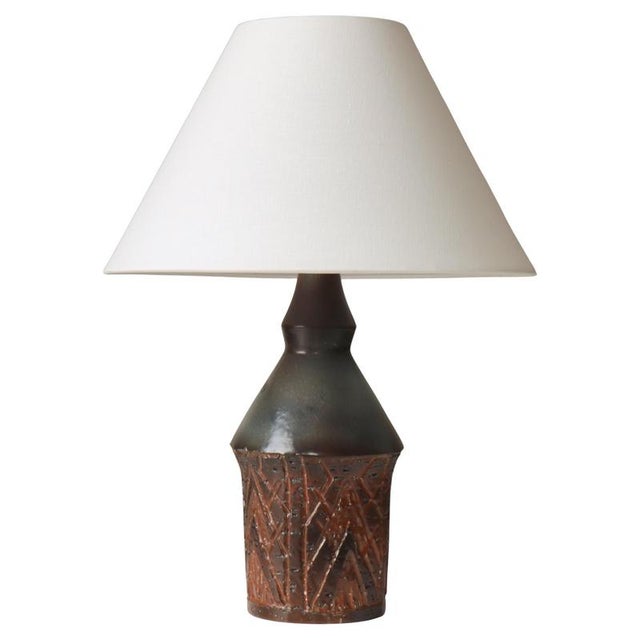Scandinavian Modern Stoneware Table Lamp from Sejer, 1960s For Sale - Image 15 of 15