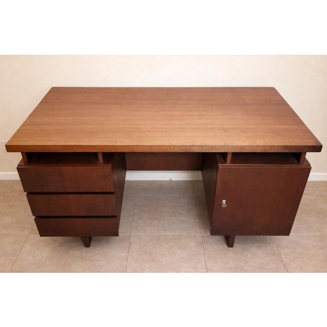 1960s Scandinavian Teak Desk with Drawers, 1970s For Sale - Image 5 of 9