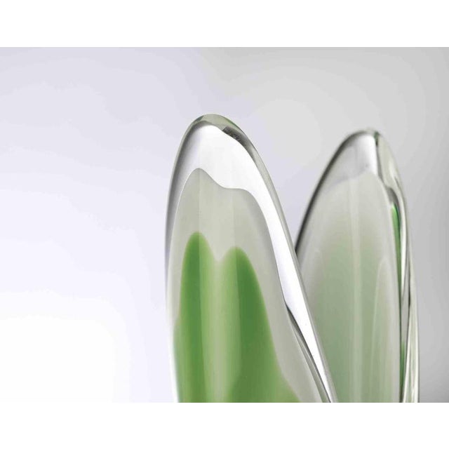 Vintage Green Glass Vase, Italy, 1970s For Sale - Image 4 of 5