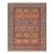 1890s Multicolor Diamond Antique Caucasian Rug 4'0" X 4'10" Handknotted Wool Carpet For Sale