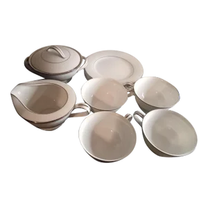 1960s Noritake Buckingham Pattern Tea Set- 10 Pieces